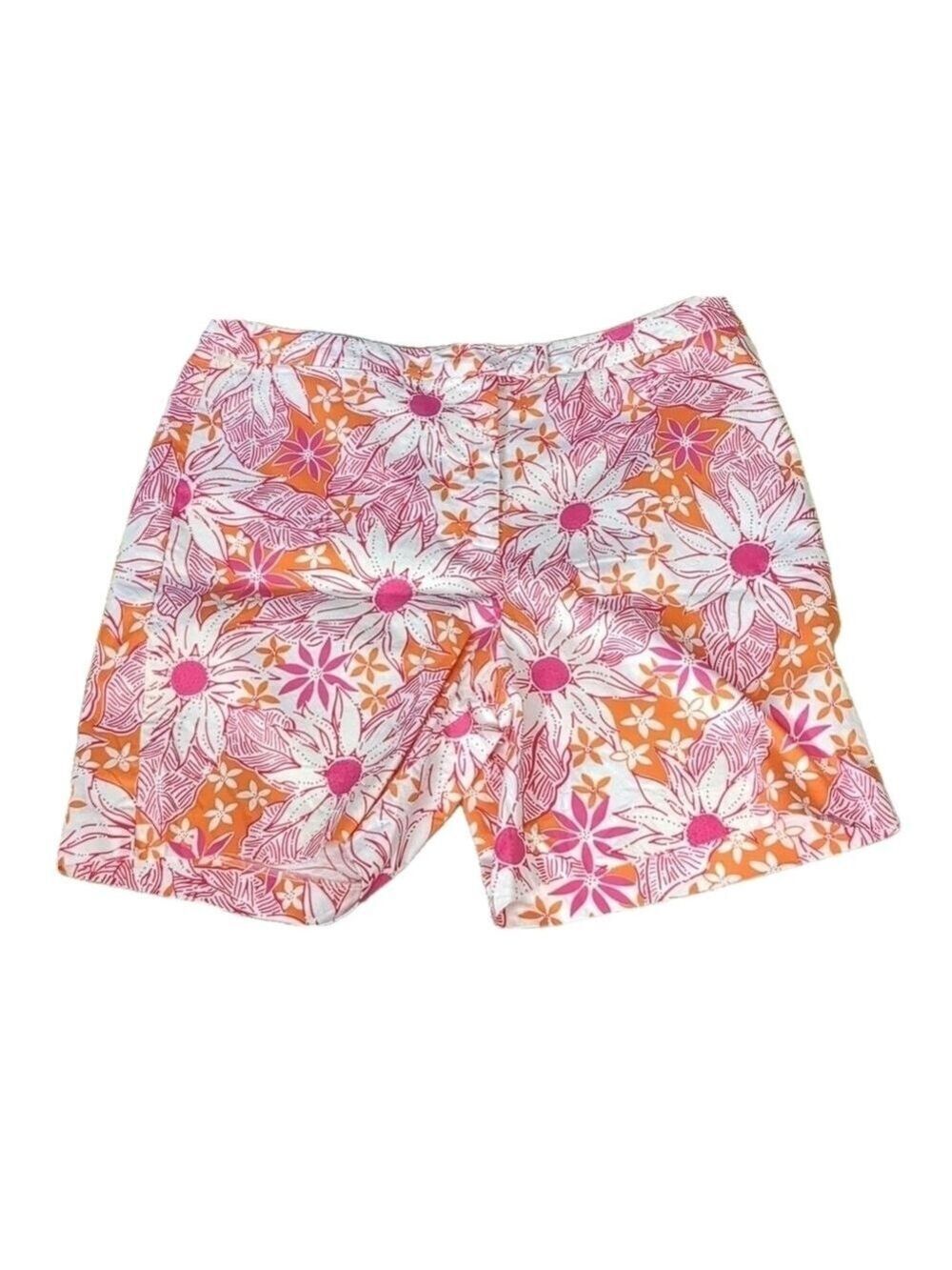 LILLY Pulitzer pink floral shorts size 14